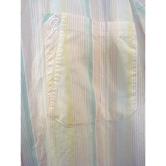Phat Farm Shirt Pastel Striped Button Front Short Sleeve Mens Size 3XL - Picture 4 of 8